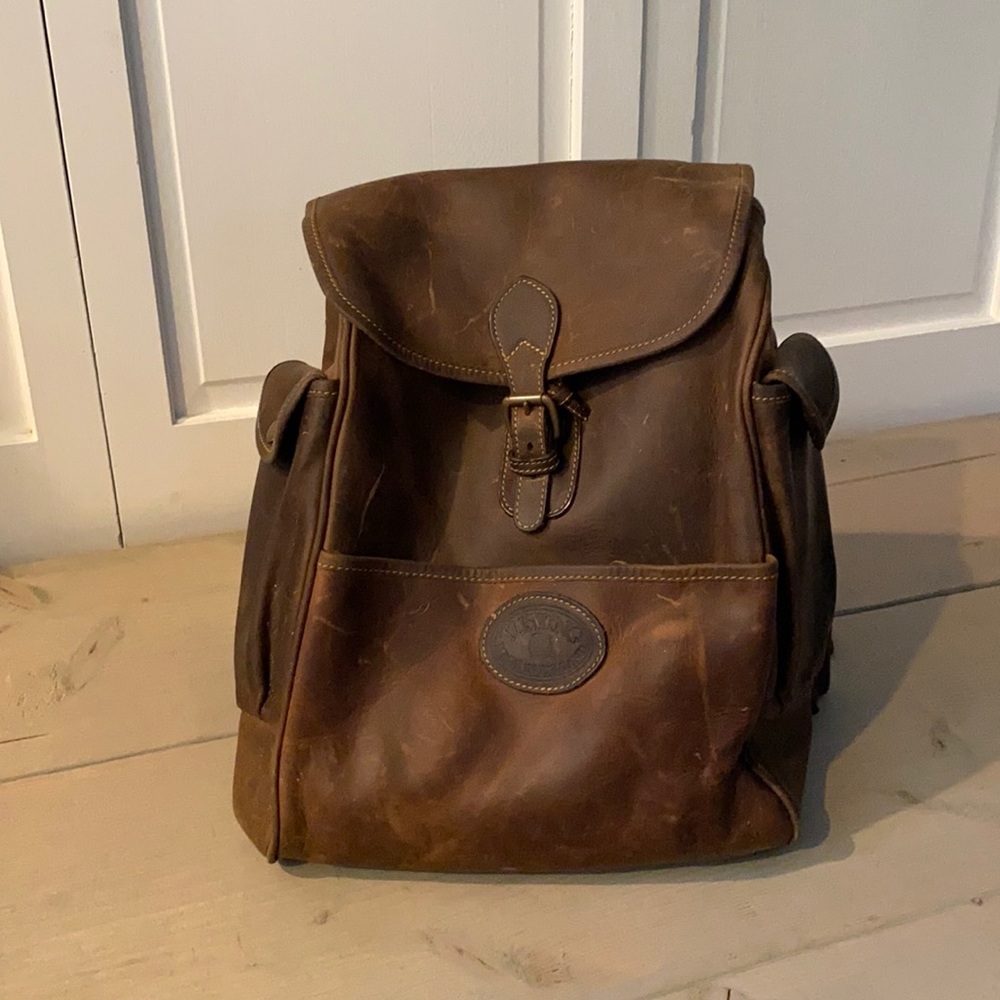 Vintage Luxury Designer Tusting Leather Backpack